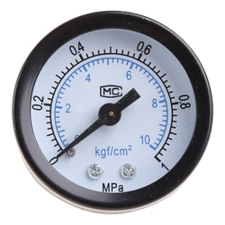 Mini Low Pressure Gauge Back Mount 1/8