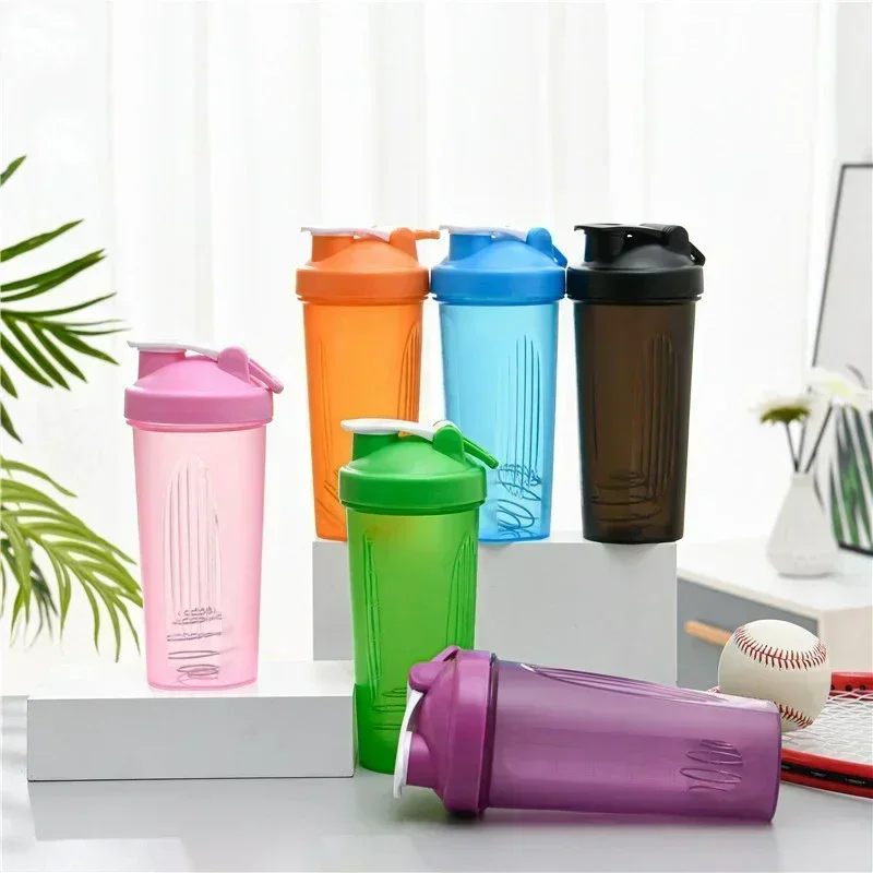 600 ml Tragbare Protein Pulver Shaker Flasche Auslaufsicher Wasser Flasche für Gym Fitness Training Sport Shaker Mischen Tasse Dropship