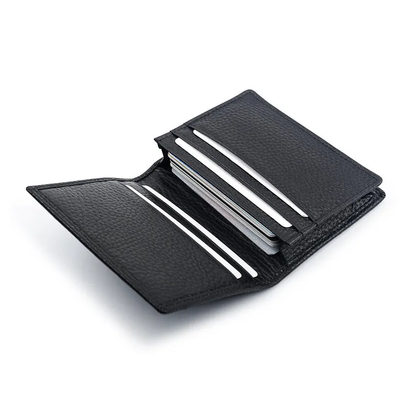 High Quality Mens Leather Credit Cards Cases Bank ID VIP Business Card Holder Slim Pocket Money Wallet Portable Thin Cardbag