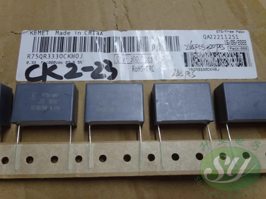 

5PCS AV R75QR3330CKH0J 0.33uf/1000V 330nf u33 334 New film capacitor 28MM
