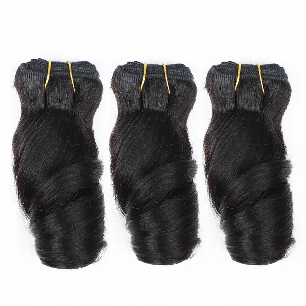 3pcs  Loose Wave Short Curly Hair Bundles Brazilian Hair Weave Bundles 100% Human Hair Bundles Hair Extension Human Hair Bundles