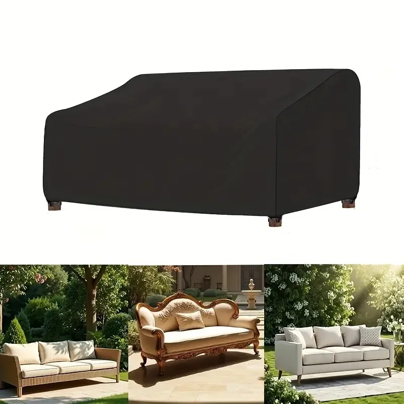 

Outdoor Sofa Cover for Two-seater and Three-seater Sofas - Adjustable Buckles and Drawstrings, Suitable for Gardens, Decks