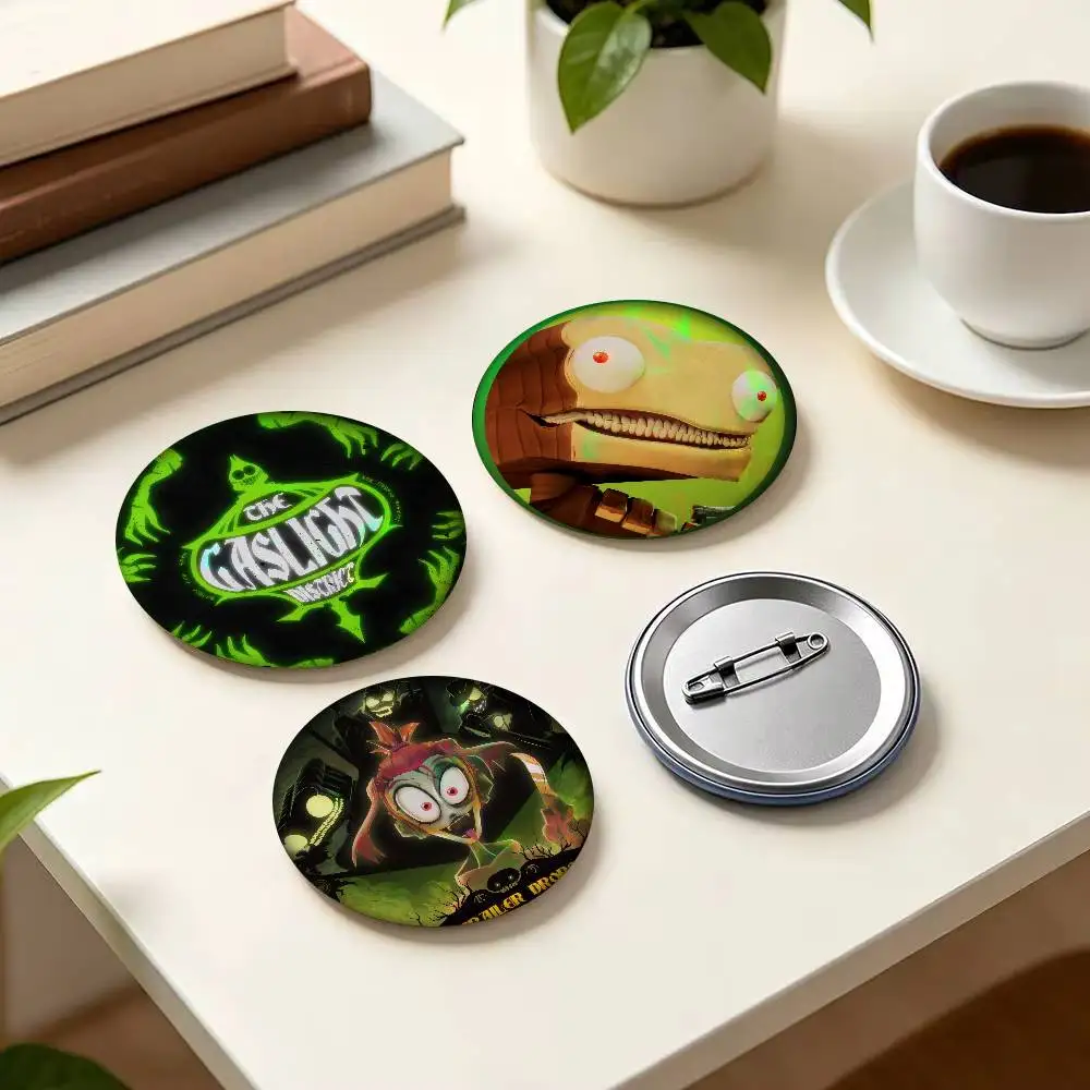 Cartoon the G-Gaslight D-District-S Anime Button Pin Handmade  For Clothes Cartoon Badge Backpack Decoration Jewelry Accessories