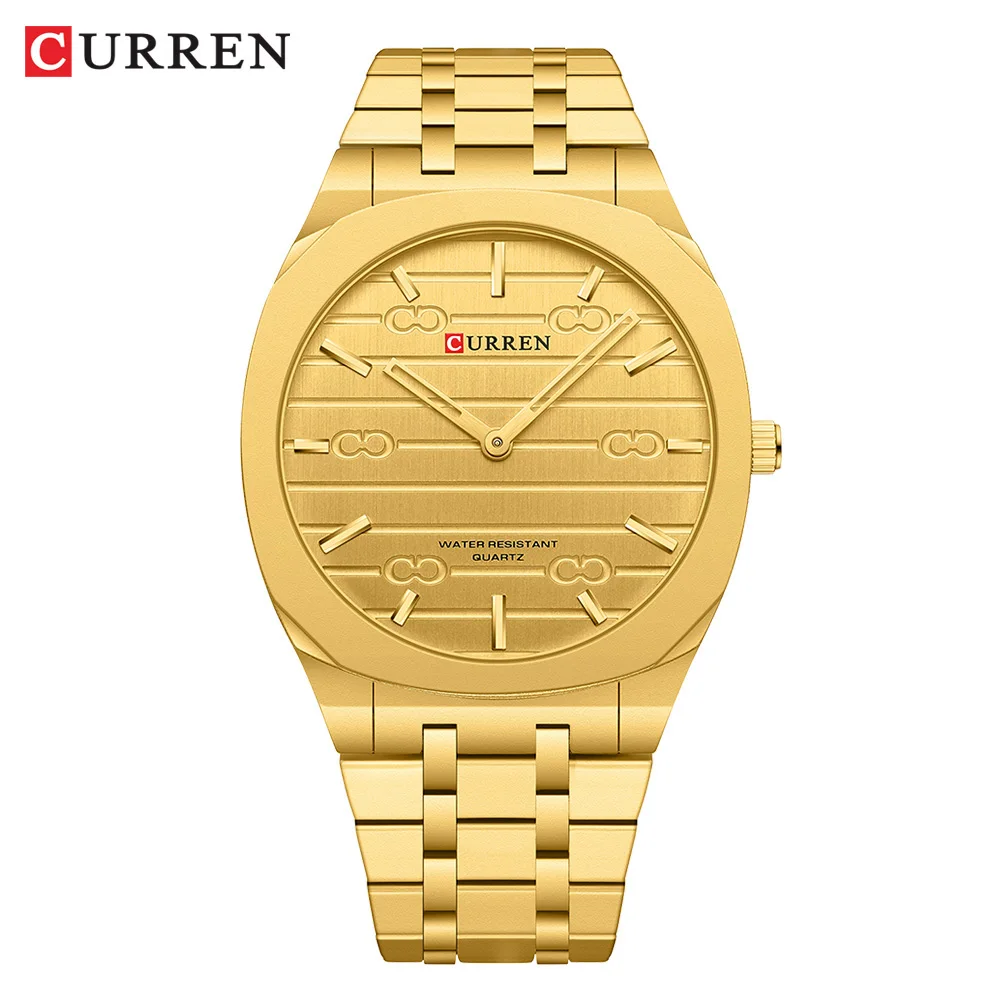 CURREN Business Brand Thin Men\'s Quartz Wristwatches Simple Casual Stainless Steel Watch