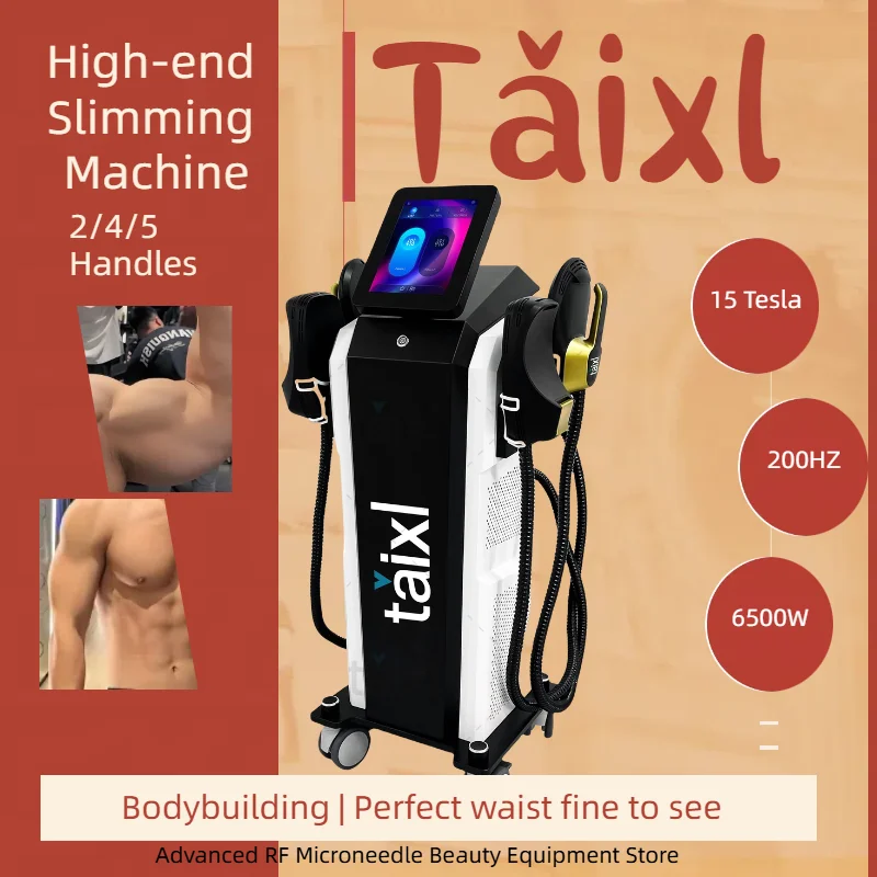 

TAIXL NEO Pro 6500W 15tesla Uses The Latest RF And HIEMT Technology To Achieve Muscle Building Body Shaping And Weight Loss