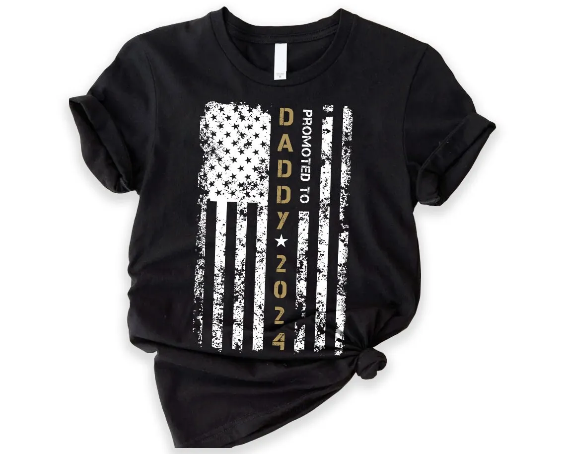 Футболка «Папа» Awansed To Dad Soon Be Baby Announcement New Dad Father Parents Mommy