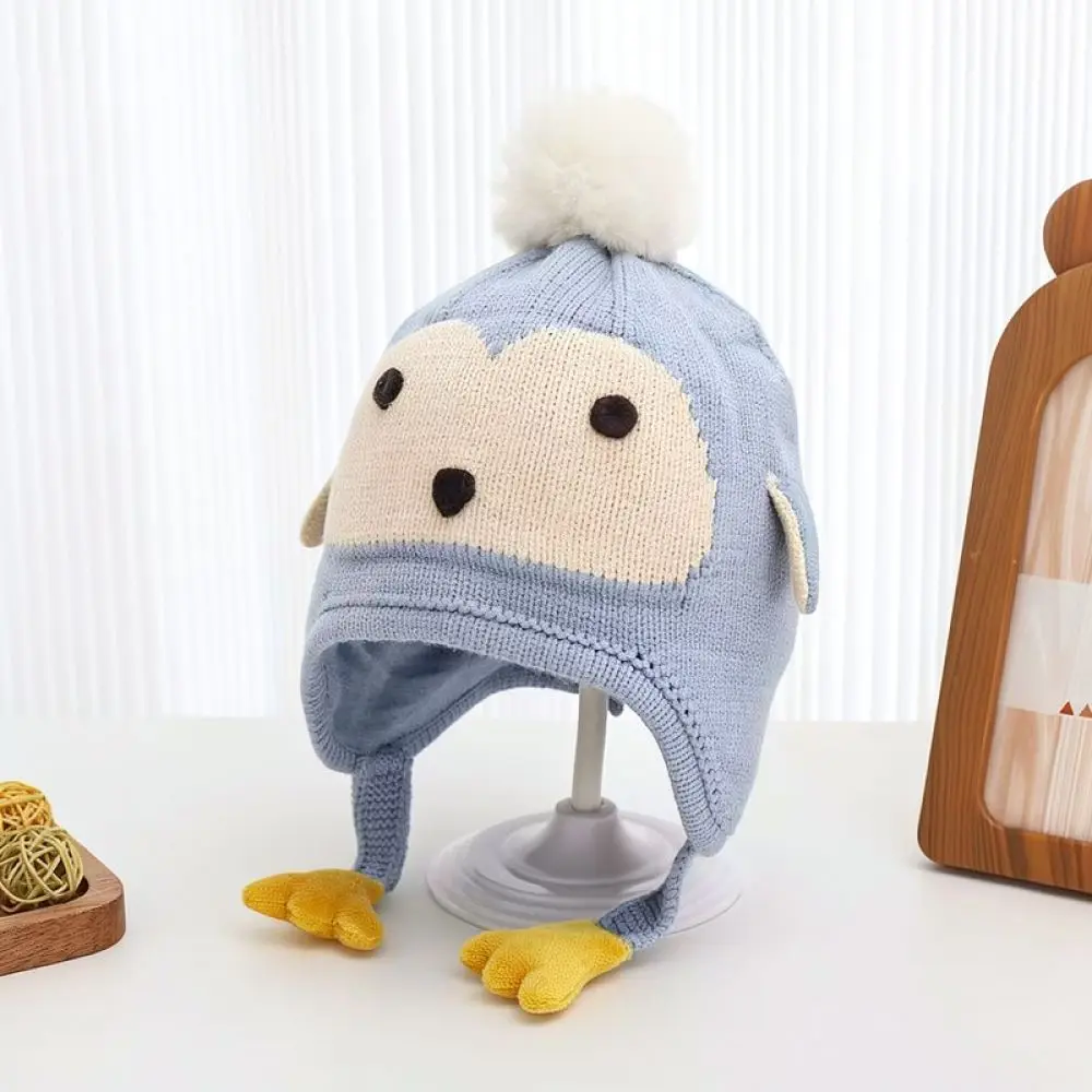 Warm Winter Baby Knitted Hat Cartoon Animal Earflap Beanie Soft Comfortable Cap For Infant Boys Girls Head Cover