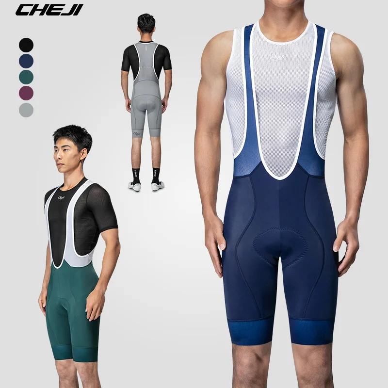 CHEJI Cycling Bib Shorts Men\'s Bike Gel Padded Pro Bicycle Pants Quick dry Summer bicicleta Sports Breathable Quick Dry