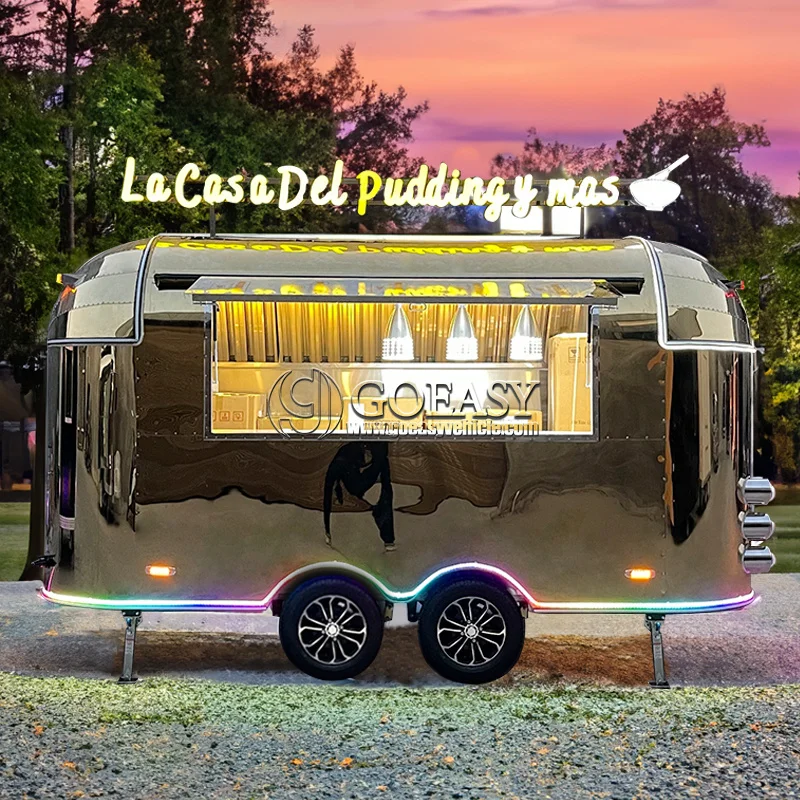 GOEASY Custom Street Food Trailer Outdoor Mobile Multi Functional Coffee Hot Dog Food Trailer