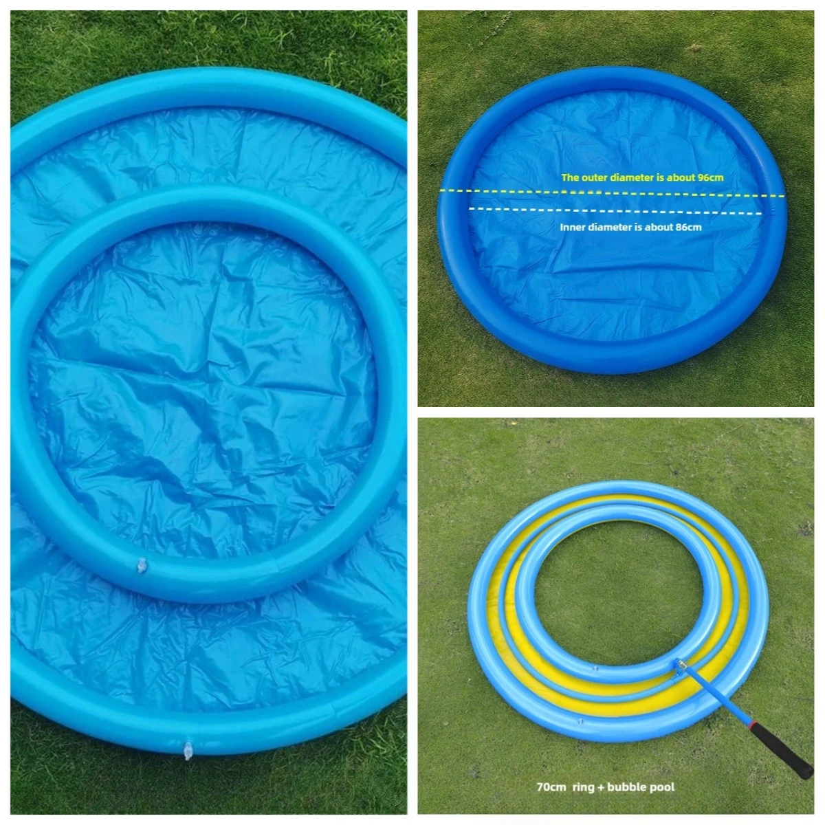Suitable for stage performance props, bubble show sets, man basins, double ring inflatable pools, lightweight and portable