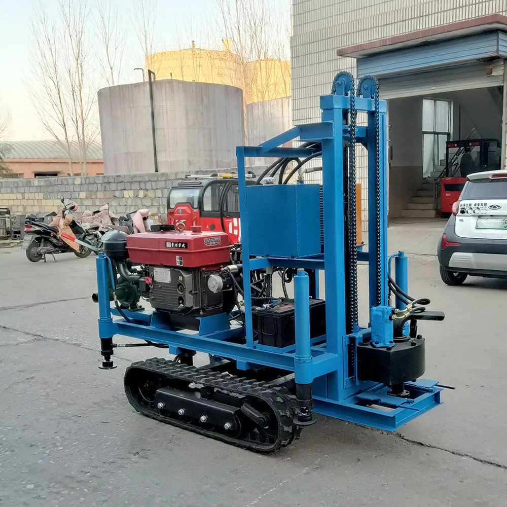 Small Portable Water Well Drilling Machine Diesel Hydraulic Crawler 100m 150m 200m Depth for Agricultural Irrigation Use
