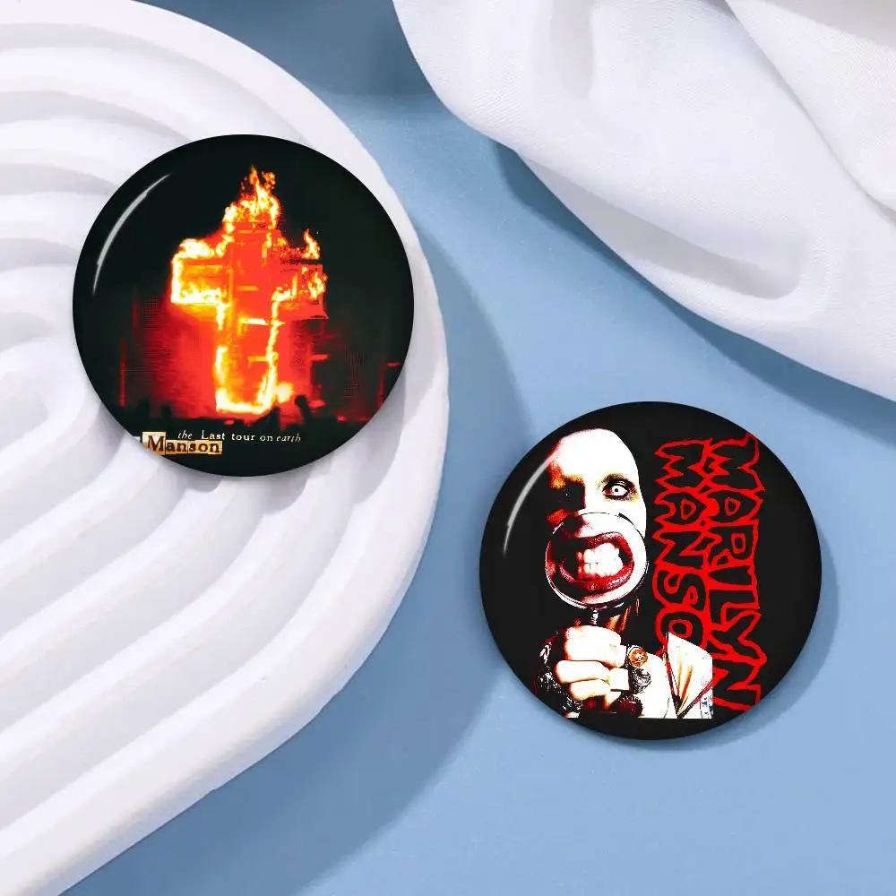 Marilyn Singer Manson Rock   Anime Brooches Cute Cartoon Badge Jacket Jeans Lapel Pin Gift Accessorie