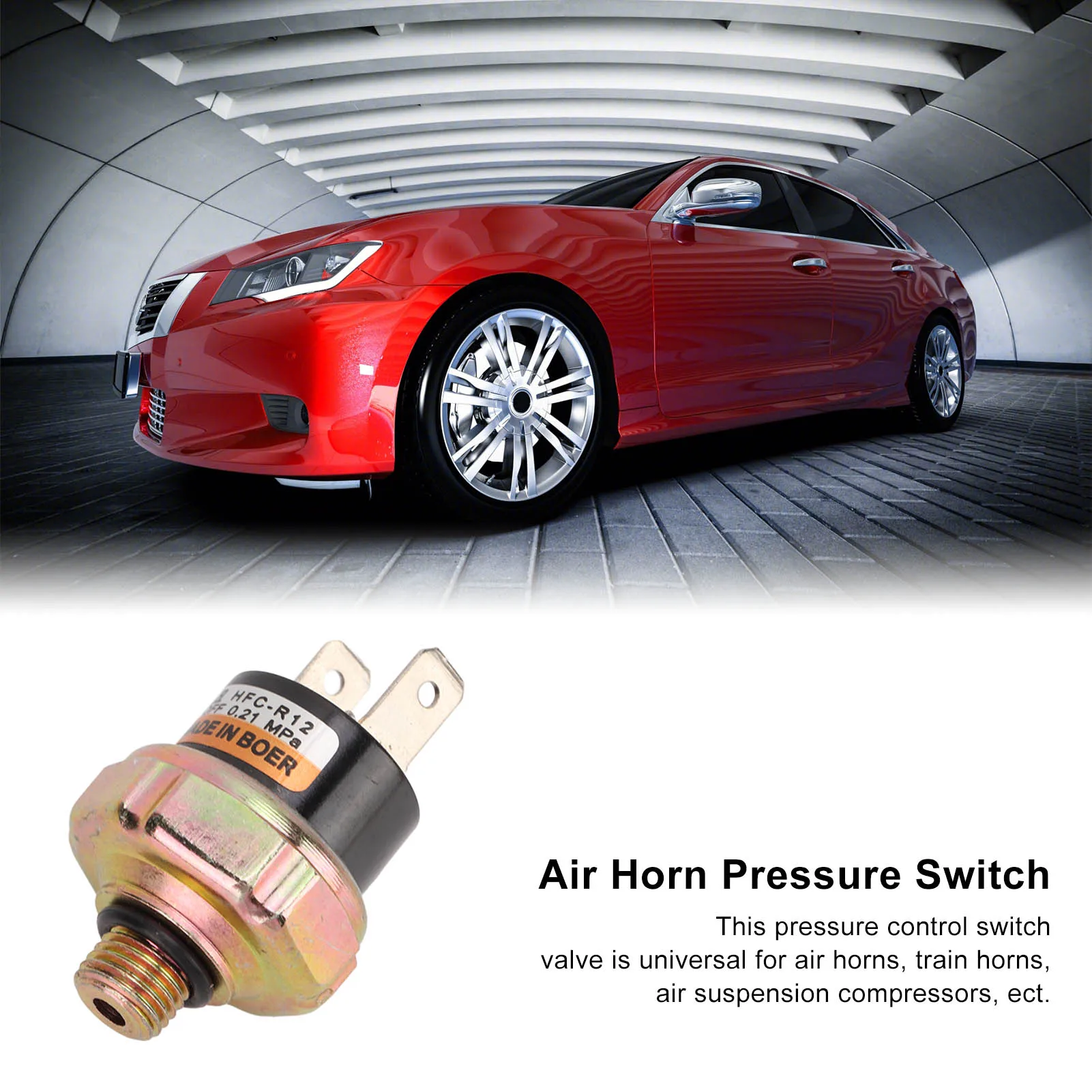 Universal Brass Pressure Switch Valve High Quality Rustproof Easy Install For AC Drying Bottle Train Horn Air Suspension