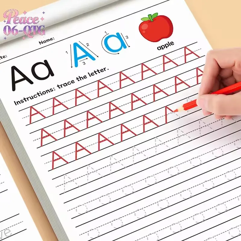 Preschool Alphabet Tracing Workbook - 26 Letter Handwriting Exercise Book for Children Calligraphy Skills Development