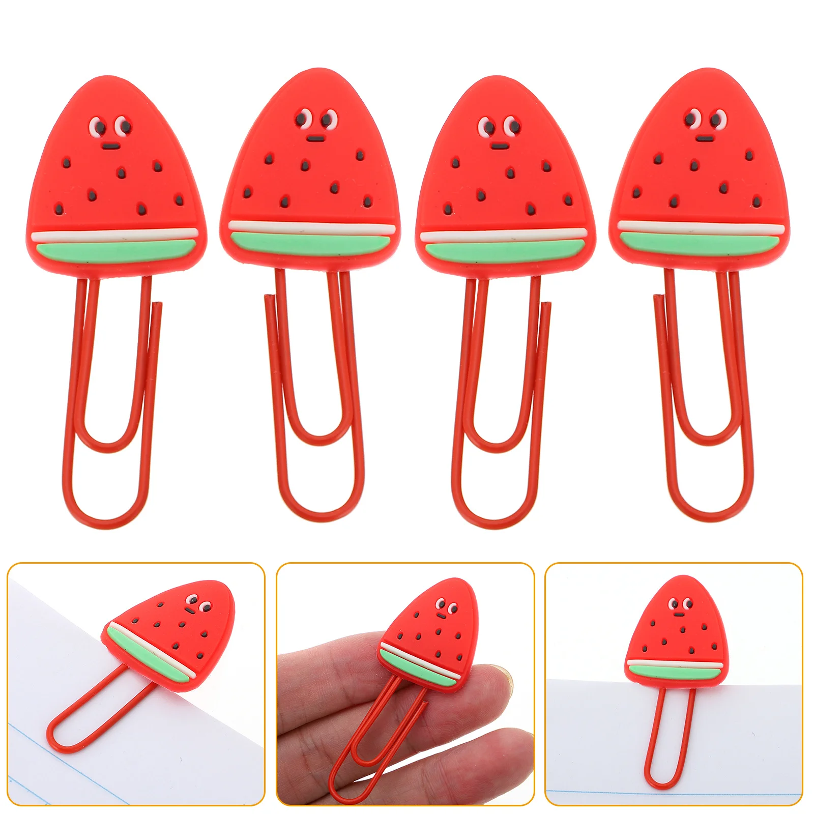 

6Pcs Fruit-Shaped Paper Clips Stylish Colored Clips Practical Home School Supplies File Card Holder Household Supplies