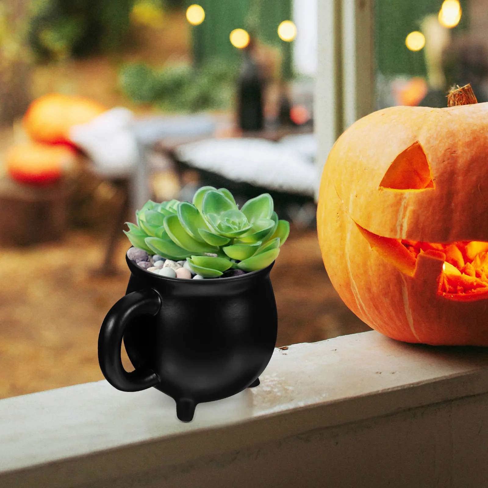 

Mug Color Changing Decoration Cauldron Cups Coffee Black Halloween Ceramic Craft