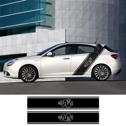 2PCS Car Side Body Stickers Decal For Alfa Romeo Giulia Giulietta 159 156 MITO Stelvio 147 Sportiva Duetto GT Tuning Accessories