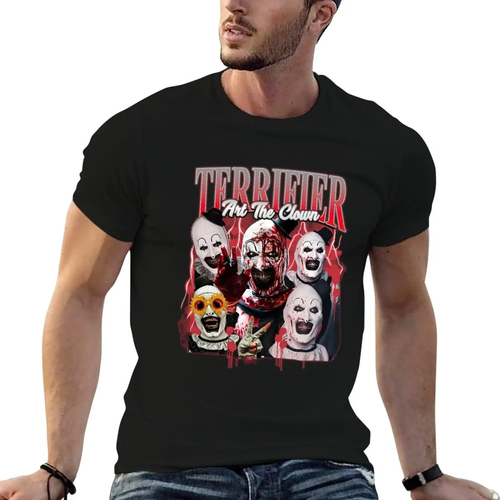 

Terrifier Art The Clown Essential T-Shirt graphics shirts graphic tee custom t shirt mens t shirt