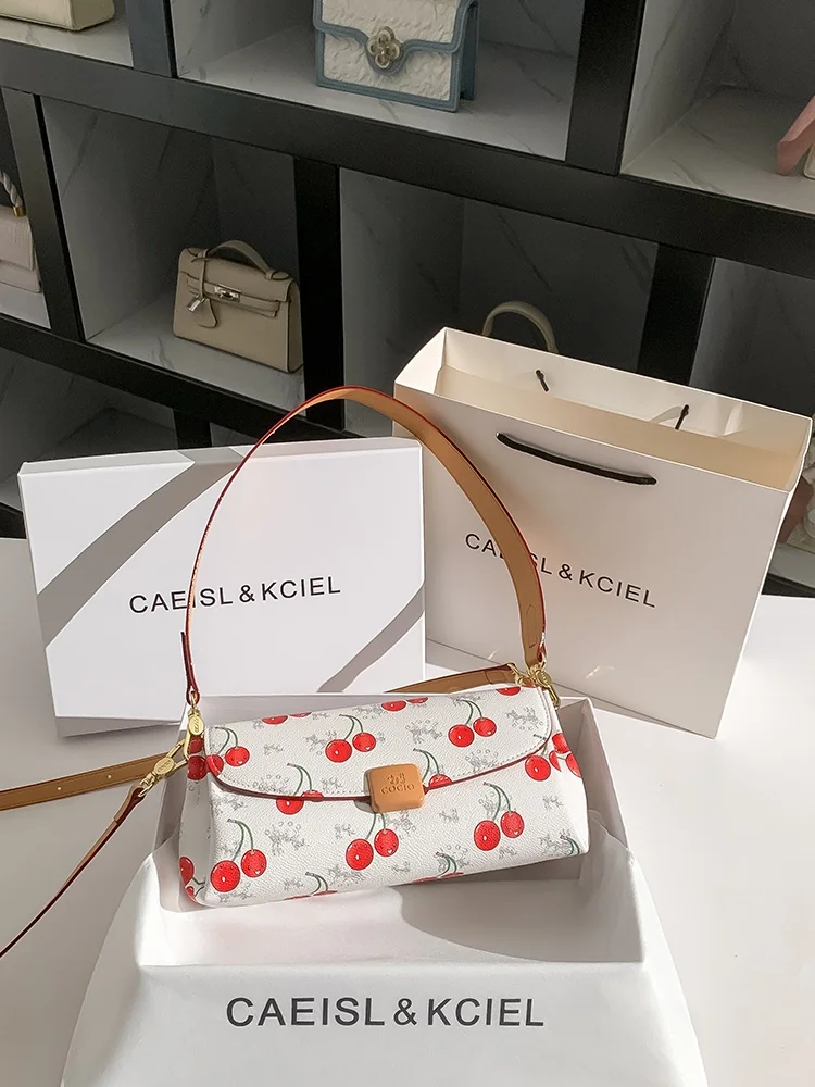 

CAEISLKCIEL Women's Handbag Breadsti Print Underarm Bag 2025 New Sle Briti Sle Detachable oulder Bag Handbag