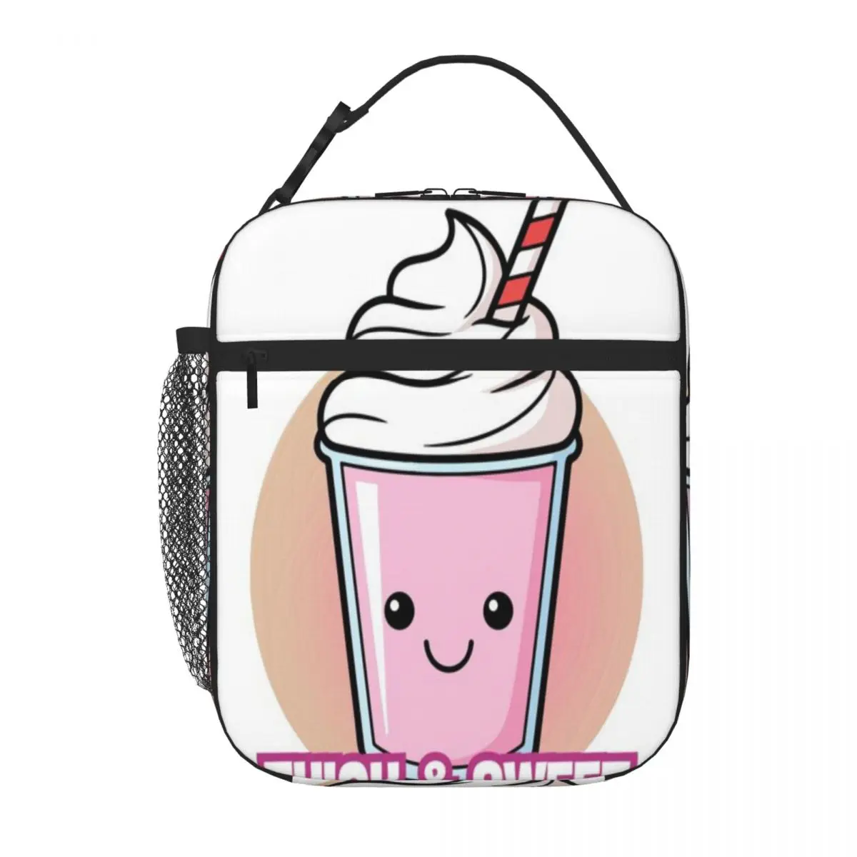 Hot Sale Thick Sweet - Milkshake Design Minimalist Thermal Lunch Bag Elementary School Insulated Lunch Bag
