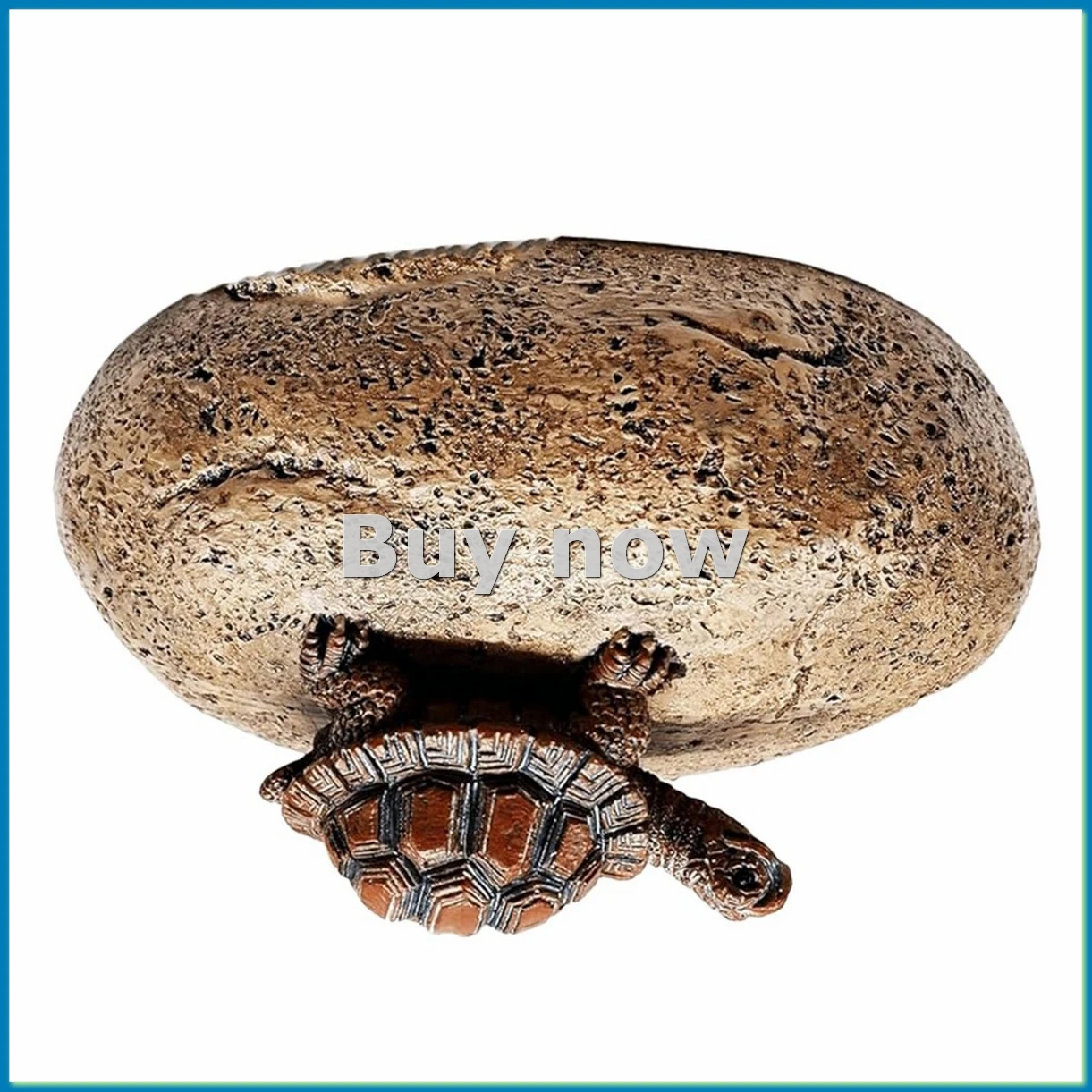 Fake Rock Hidden Key Box for Outside - Safe Resin Spare Key Hider for Outdoor Garden or Yard (Stone and Turtle Style)-ABAM