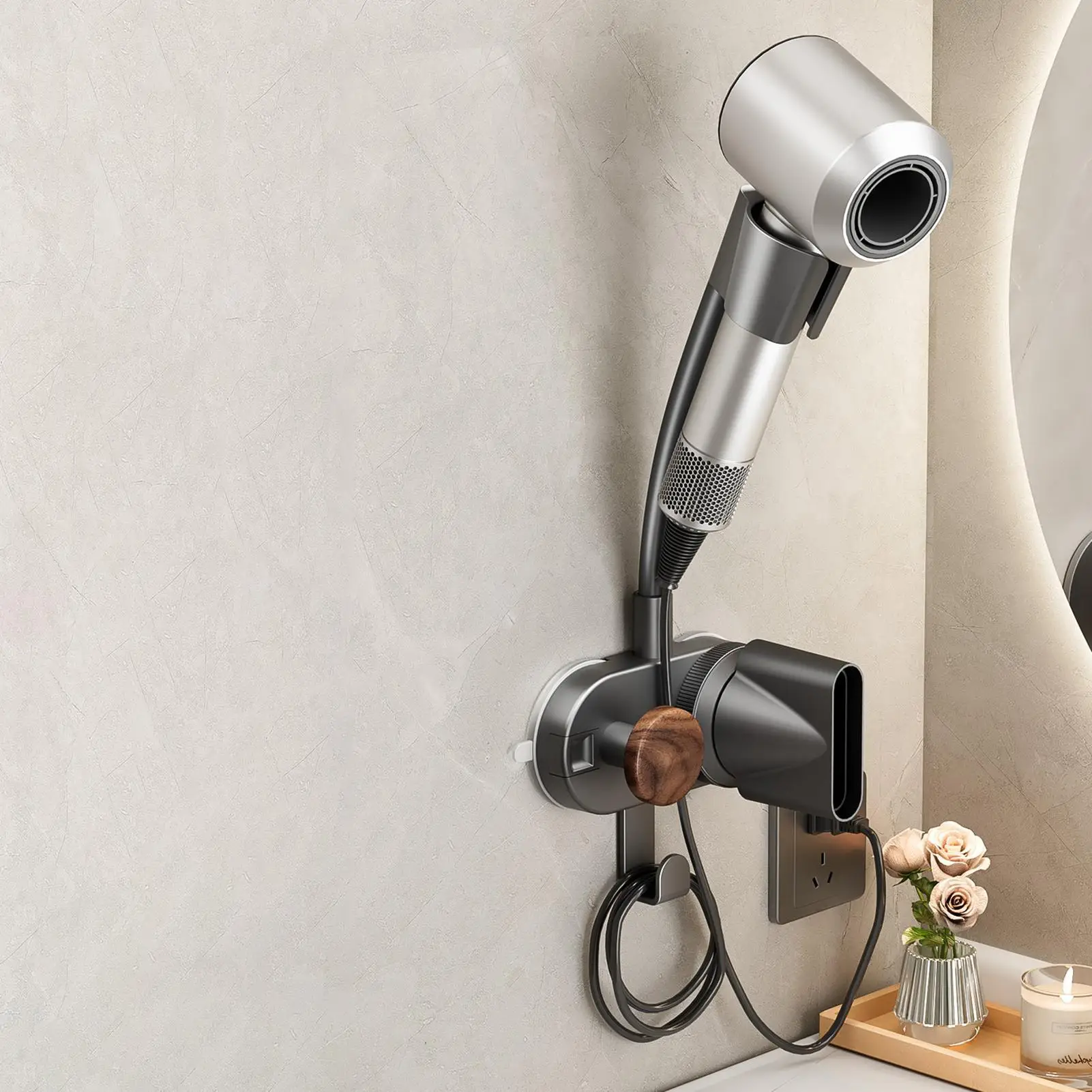 Hairdryer Holder Hands Free 360 Adjustable Flexible Gooseneck Blow Dryer Stand for Women Mom Pet Grooming Salon Home Hotel