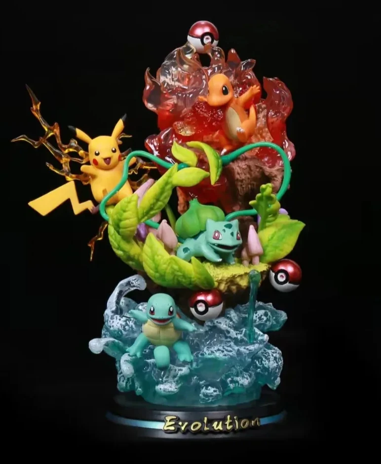 

Pokemon Figurines Set Glowing Exodia Fire Dragon Ghostly Gengar In Box Collectible Toys Anime Game Figurines Handmade Craft Gift