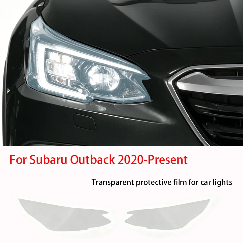

For Subaru Outback 2018-2020 TPU Transparent Smoked Black Headlight Protective Film Anti-Scratch Sticker Repair Accessories