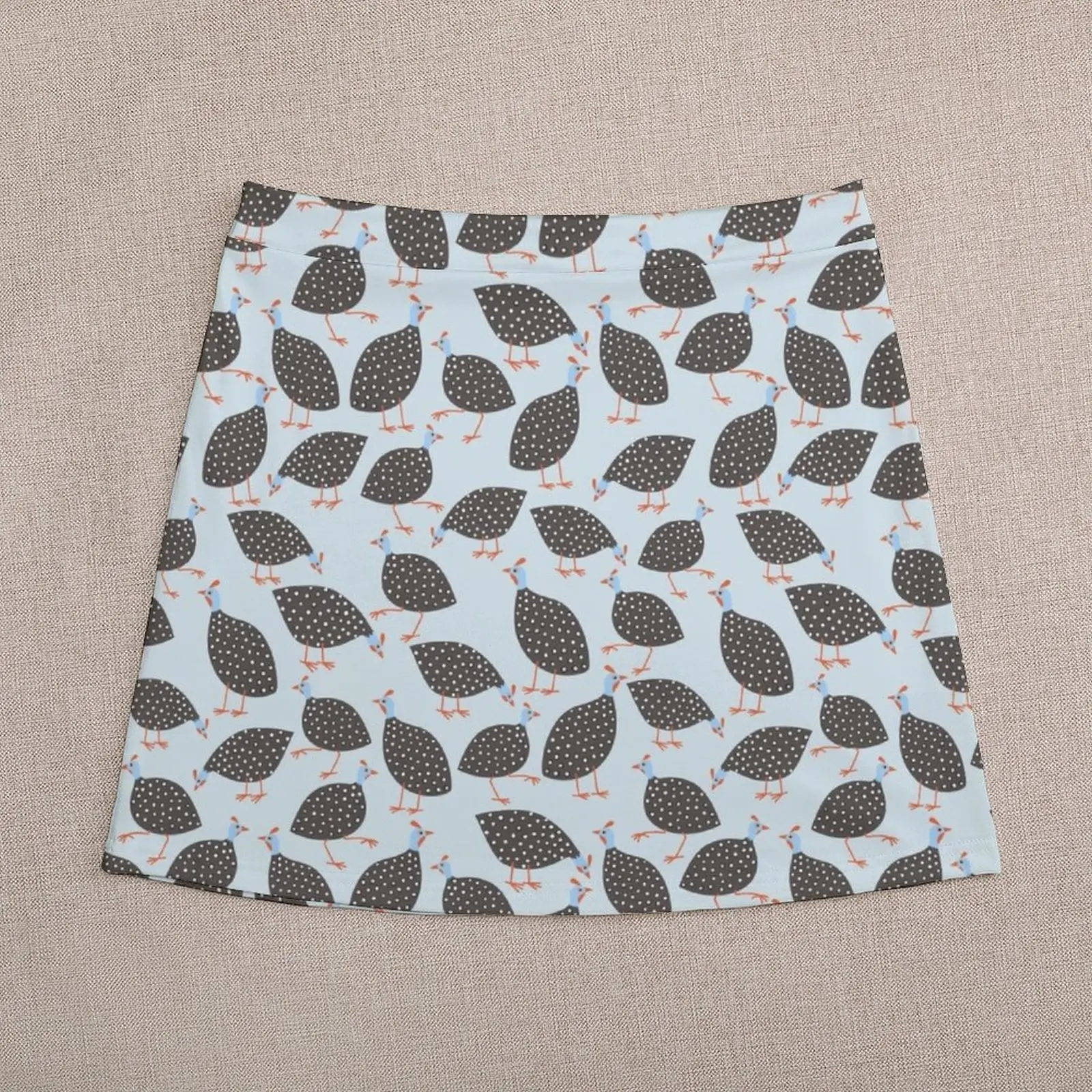 Guinea Hens on Blue Mini Skirt skirts for women night club outfits