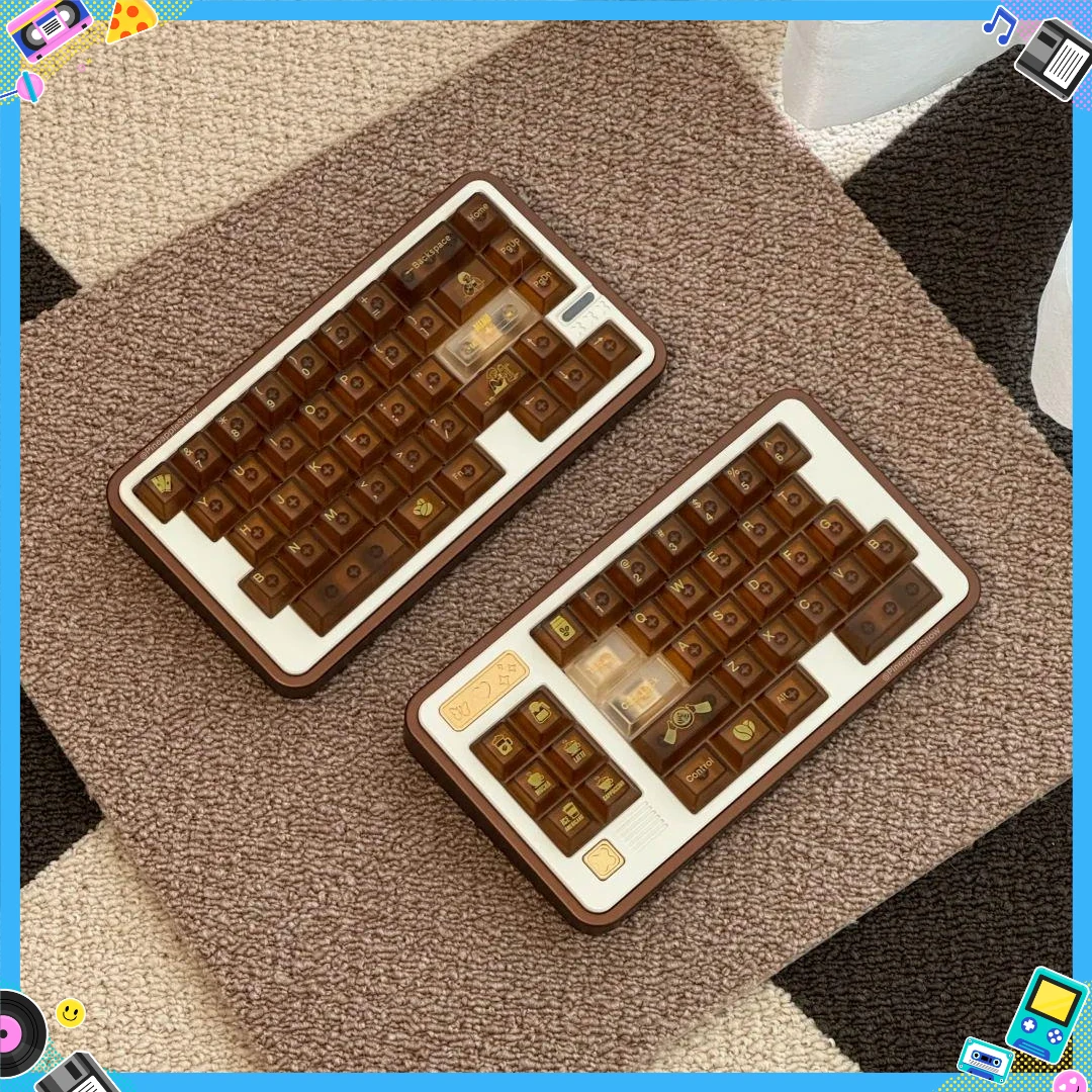 Move65 Split Mechanical Keyboard Kit Custom Tri-mode Hot-Swap Aluminum Alloy Anode Spray Coating E-sports Gaming Office Keyboard