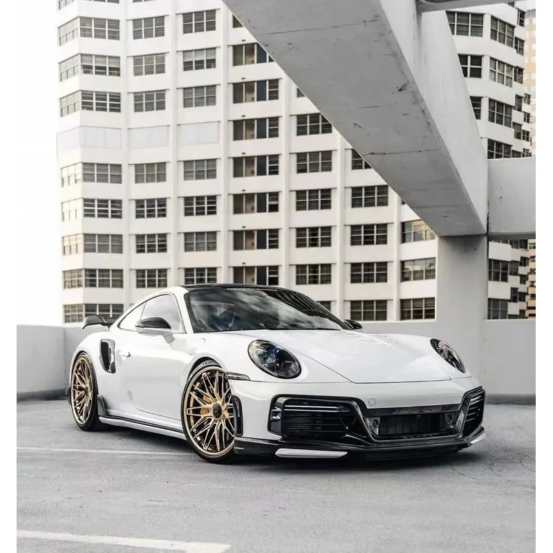 Kit de carrosserie en Fiber de carbone sèche pour 911 911.1 992.1 992.2 Upgr pour TE-CHART GT Kit de carrosserie de pare-chocs de voiture Kit de carrosserie large