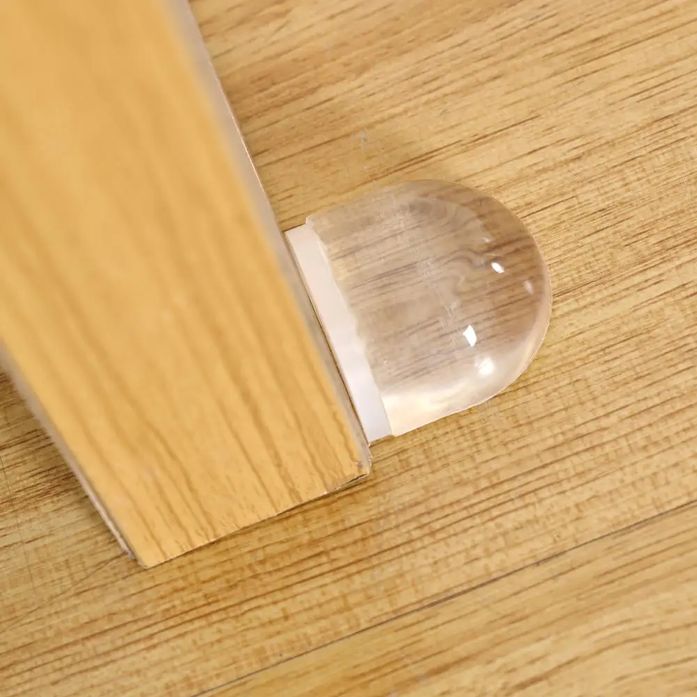 Door Stop Transparent Acrylic No Need Punch Anti-Collision Buffer To Protect Wall And Furniture Self Adhesive Floor Door Stopper