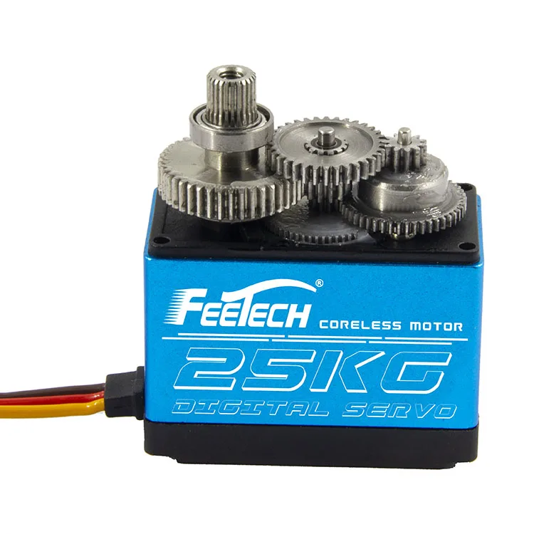 เซอร์โวมอเตอร์ Feetech รุ่น FT5325mM 180 องศา 25 กิโลกรัม เกียร์เหล็ก ดิจิตอล มาตรฐาน สำหรับรถบังคับวิทยุและหุ่นยนต์