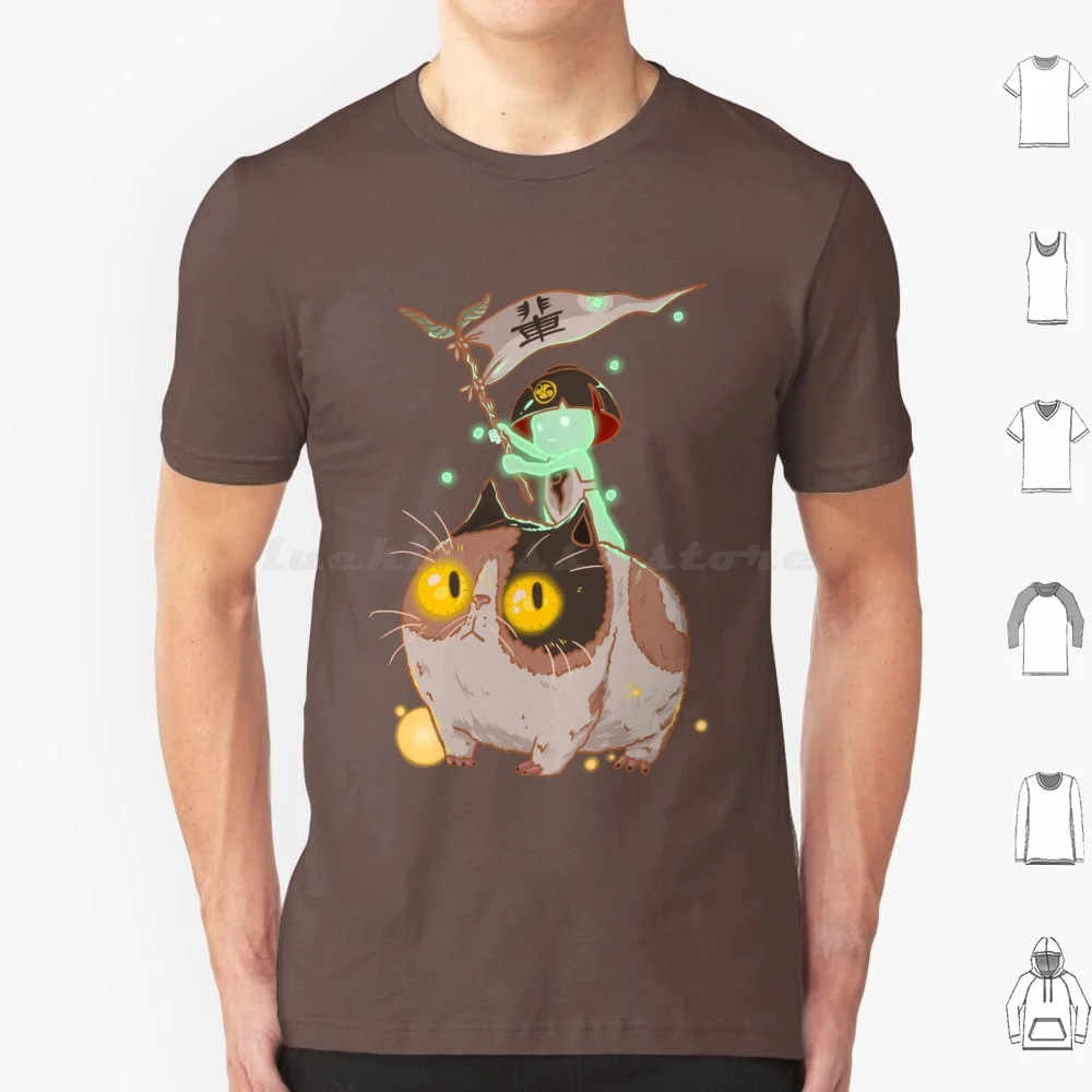 Yokai Campanions camiseta hombres mujeres niños 6xl gato Yokai Nioh Amrita Kasha Scampuss Kodama Kitty Souls lindo Kawaii Puss Fanart
