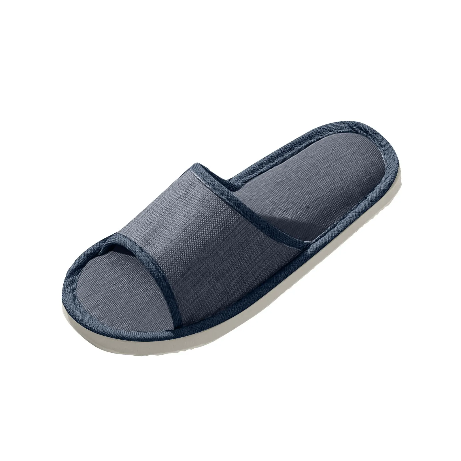 

Summer Linen Slippers Breathable House Shoes Soft Indoor Slides Lightweight Home Footwear Cozy Cotton Sandals