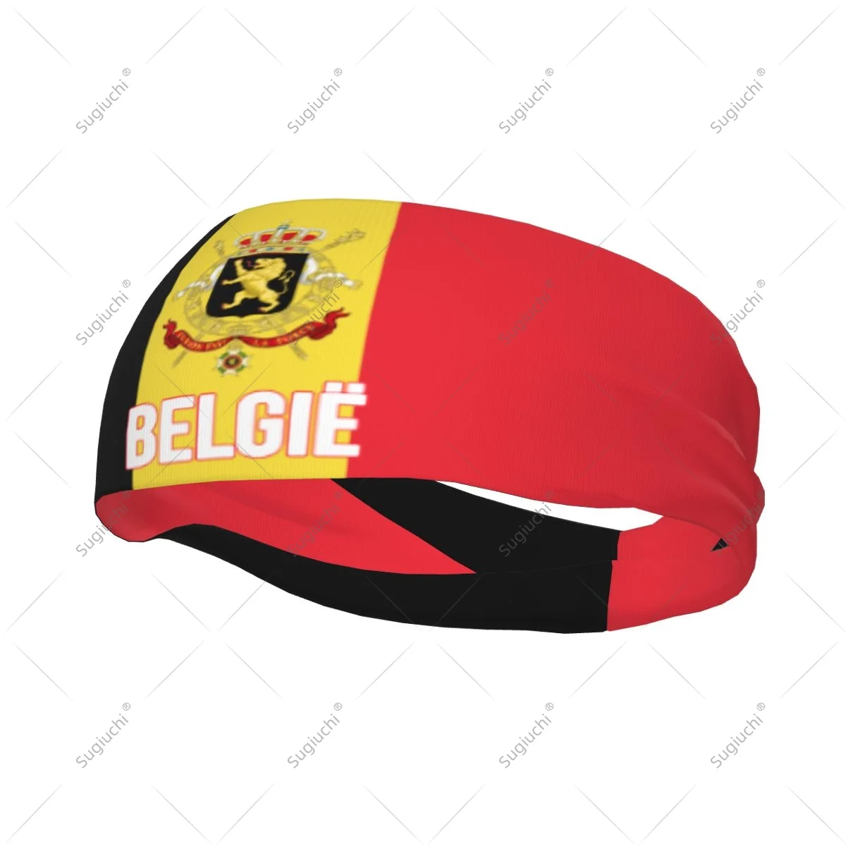

Men Women Belgium Flag Elastic Wide Headbands For Yoga Fitness Tennis Running Gym Sports