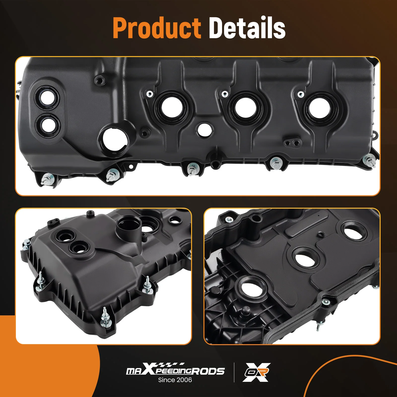 フォード マスタング 2011-2017 V6 3.7L DOHC用 エンジンバルブカバー 左側 BR3E6K271FG  BR3E6K271GC  BR3Z-6582-R