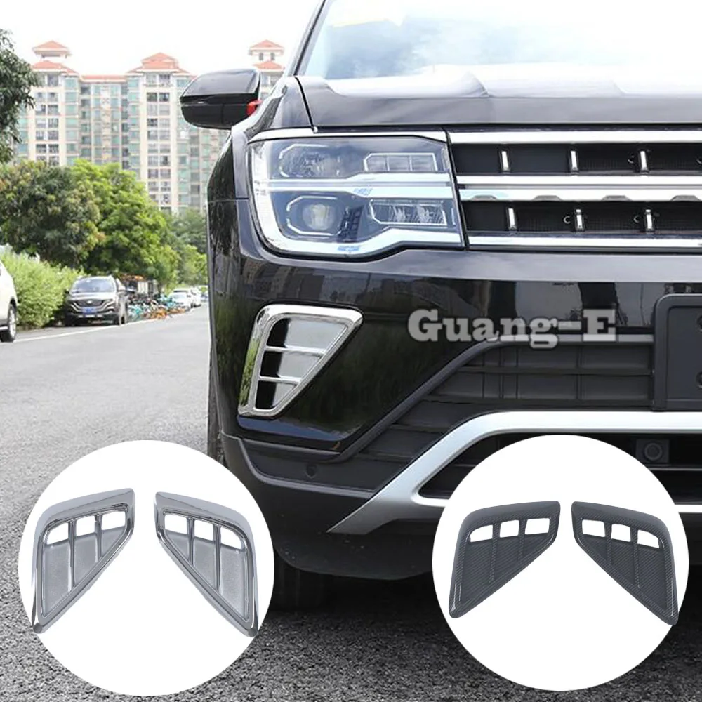 

Front Fog Light Lamp Covers Trim Car Eyebrow Accessories Decoration 2Pcs For VW Volkswagen Teramont Atlas 2021 2022 2023 2024