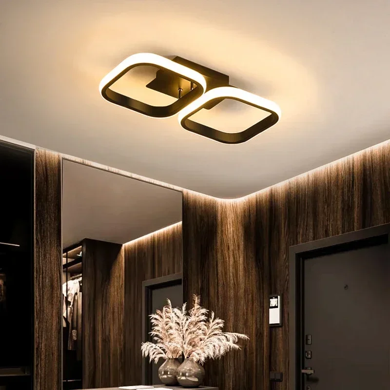 DAMIASMIL LED Modern Square Ceiling Light LED Circular Ceiling Lamp for Living Room Hallway Chandeliers Bedroom Luster Fixture
