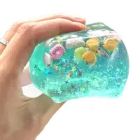 Squishy Stress Balls Cube - Ocean Sensory Fidget Toy Slow Rise Squishy Toys for Kids and Adults Squeeze Relax Gift 5