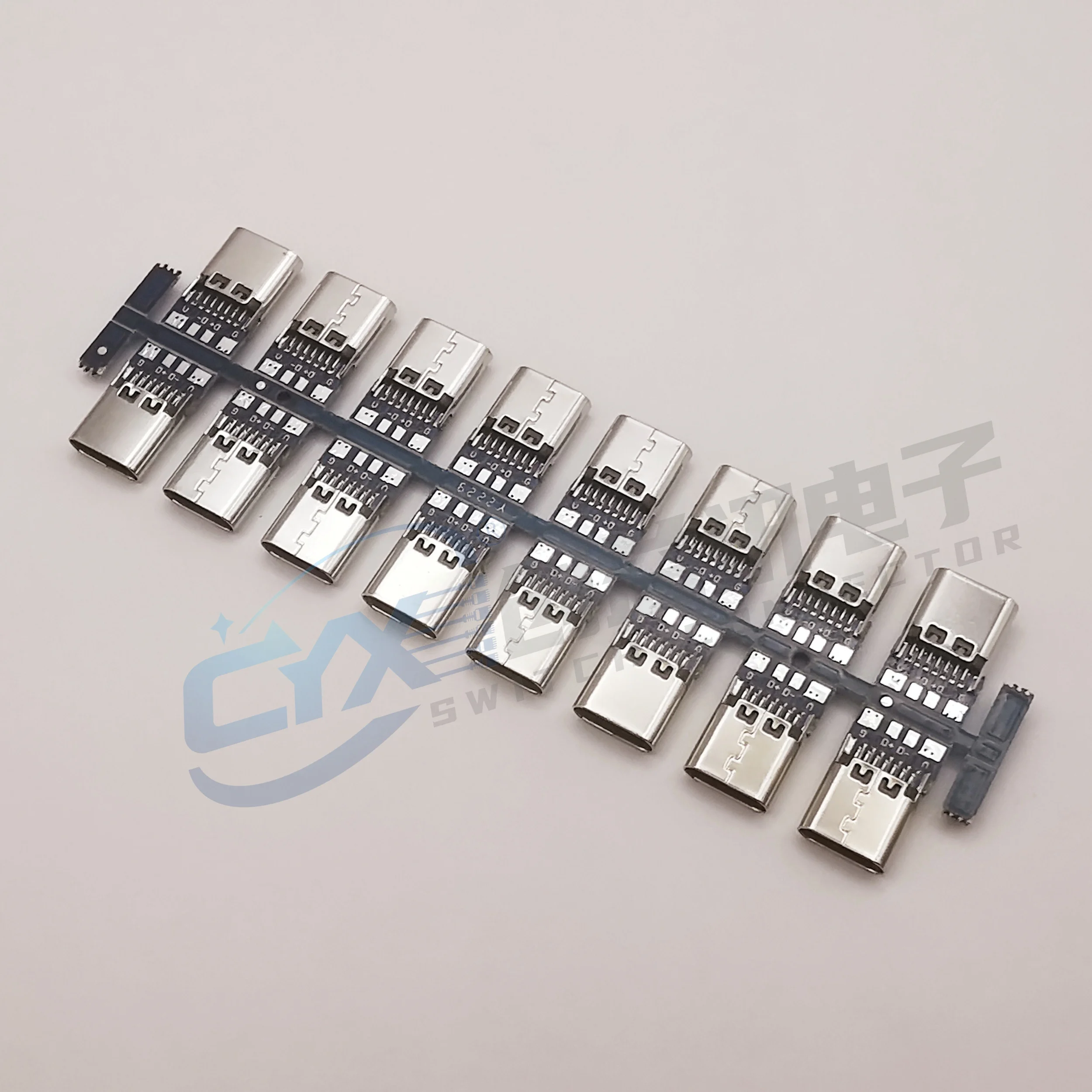 1-10pcs USB 3.1 Type C Connector 14 Pin Female Socket receptacle Through Holes PCB 180 Vertical Shield USB-C1