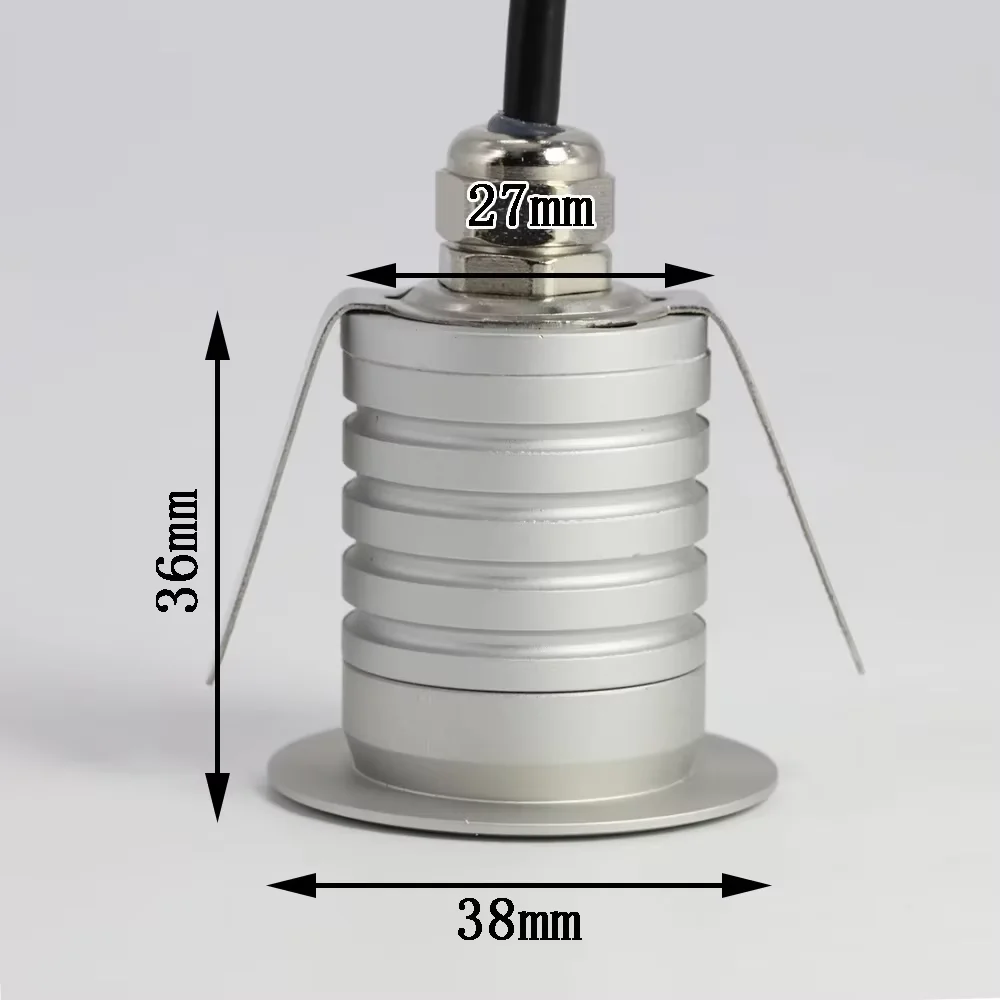 LED-Treppeneinbauleuchte, 12–24 V, Wandleuchte, Beleuchtung im Stufen, Treppenhaus, Ganglampen, Kellerdurchgang, Innen- und Außenbereich, 1 W Wandleuchte