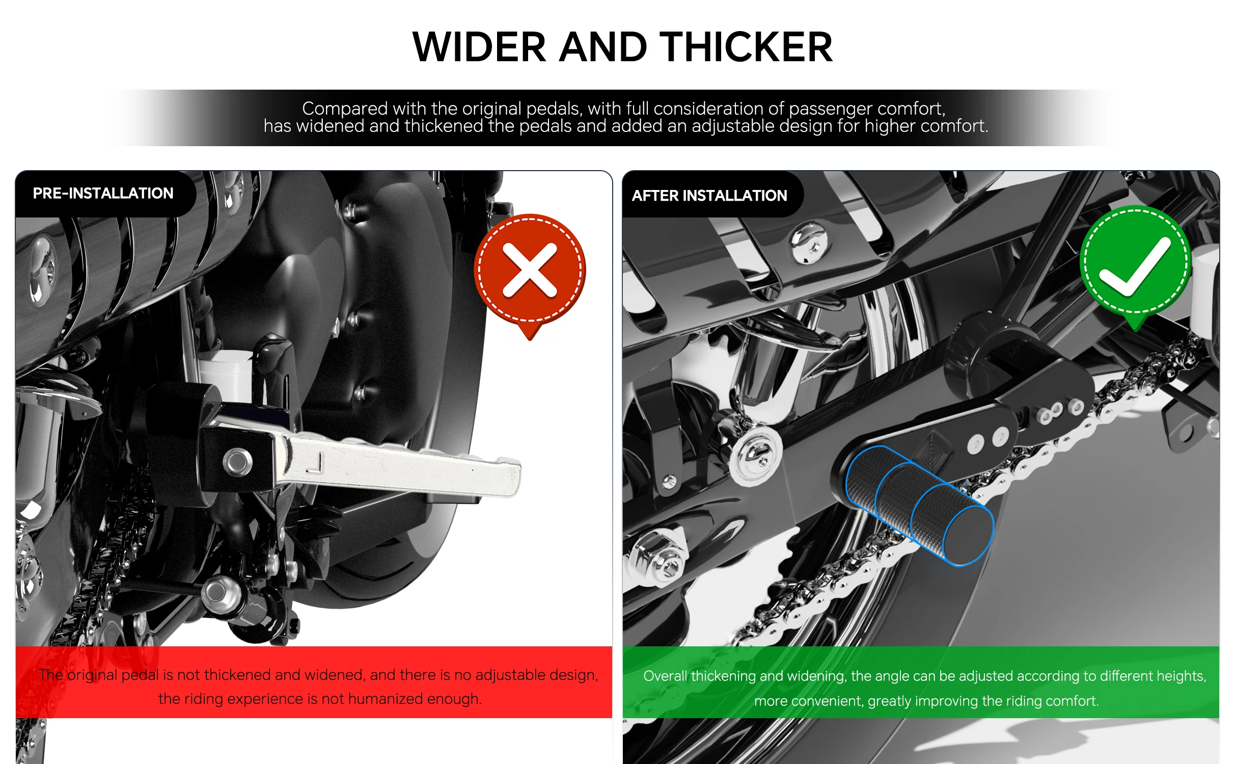 Moto Multi Angle Adjustable Telescopic Rear Pegs Pedal Footrests For ZH2 SE NINJA400 NINJA650 NINJA1000SX versys1000 versys650