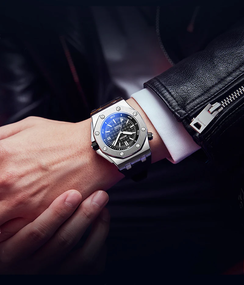 SNADA 2026 Nuovo orologio al quarzo da uomo alla moda 7032 con calendario sportivo impermeabile\, orologi al quarzo da uomo con luce notturna