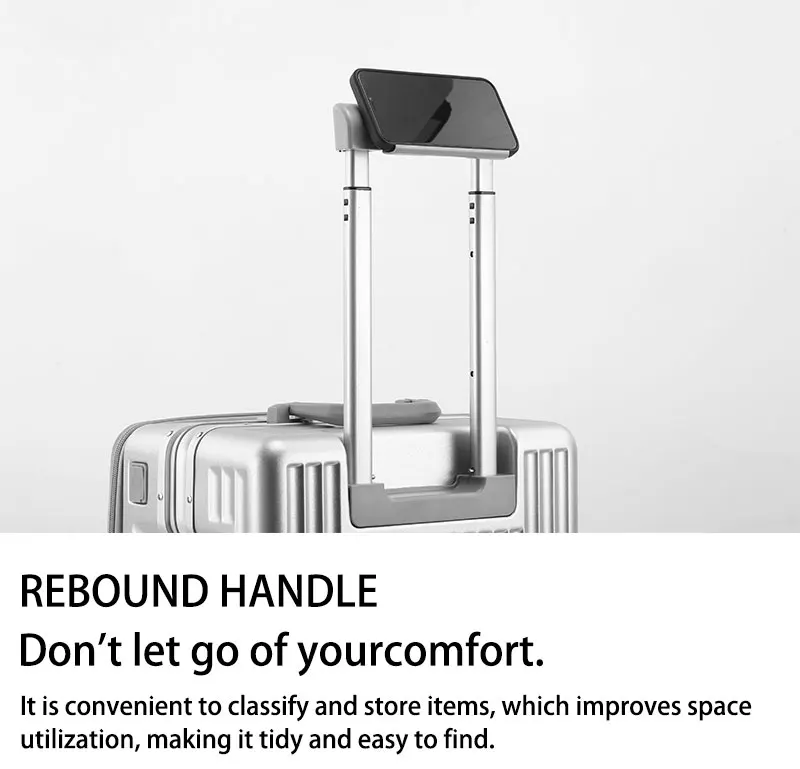 BunnyFly Trolley Case With Wheels Boarding Box 20/24 inch Travel Suitcase Large Size Luggage Men Carry-On Luggage Laptop Bag