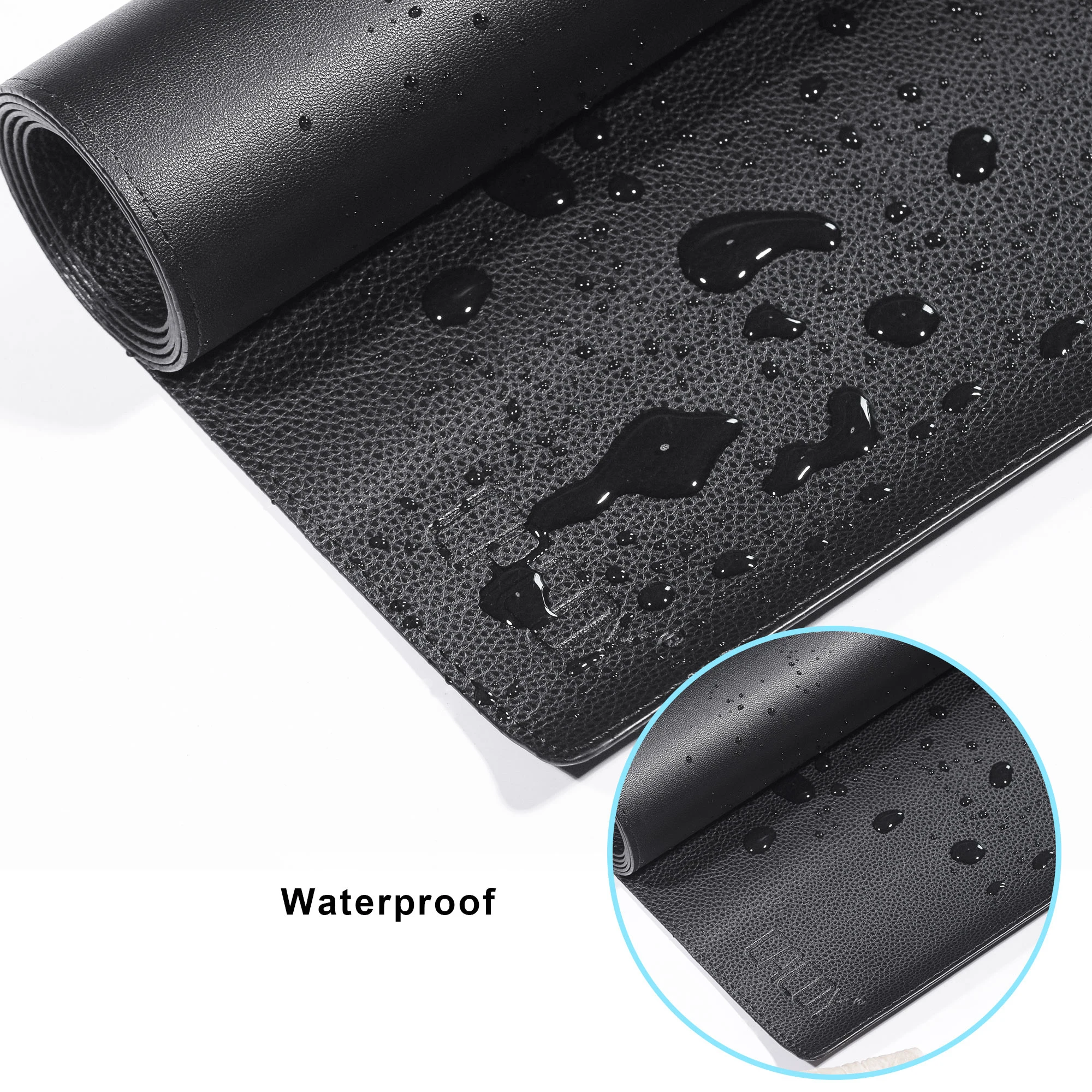 Cacoy Leather Desk Pad Waterproof PU Leather Mouse Pad Desk Mat Protector Cover Large Computer Mousepad for Desk PC Keyboard Mat