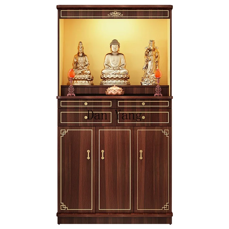 Cyh household modern style altar cabinet with door, God of Wealth vertical cabinet household shrine