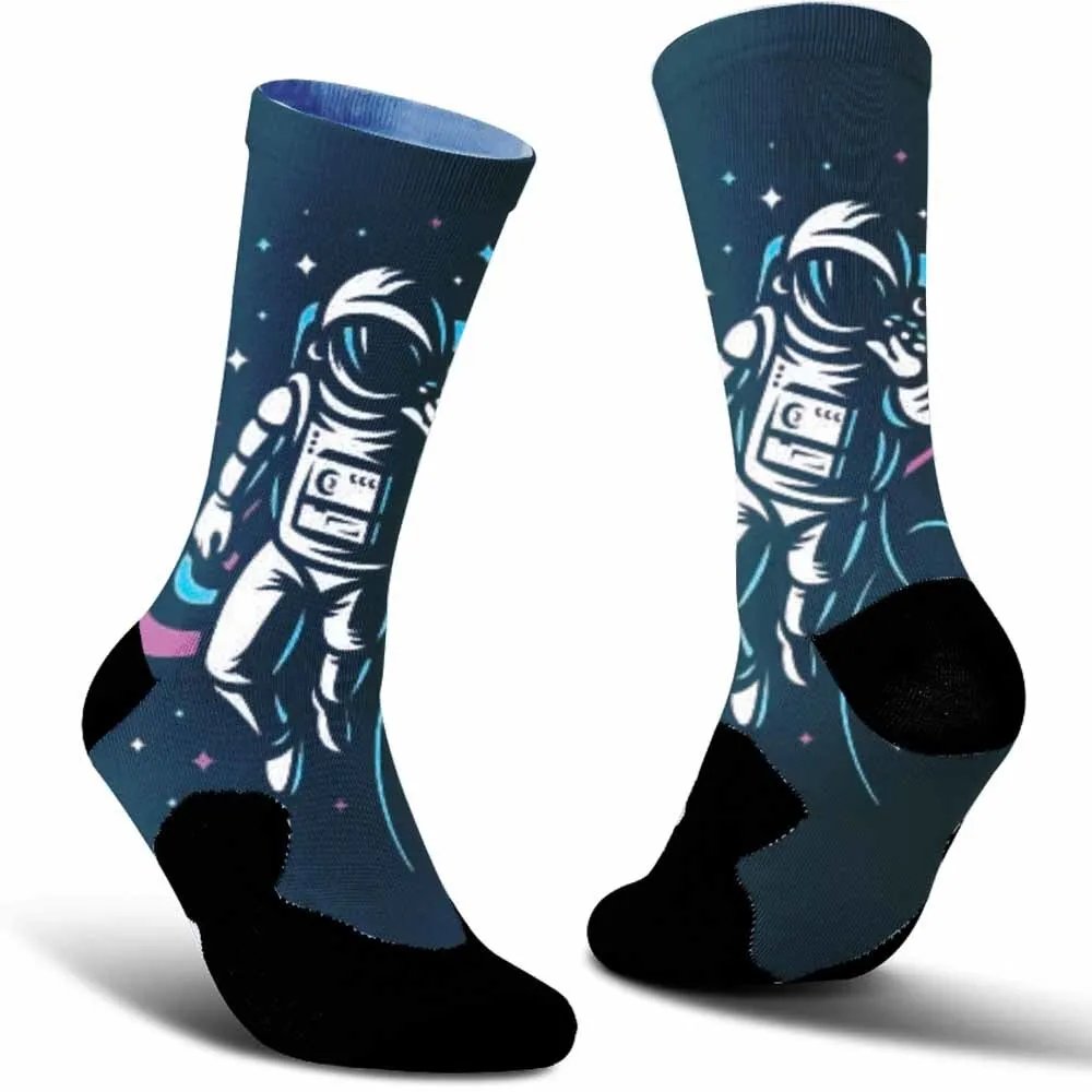 

Creative Astronaut Print Cycling Socks – Space-Themed, Breathable & Sweat-Absorbing – Perfect for Outdoor Adventure Enthusiasts