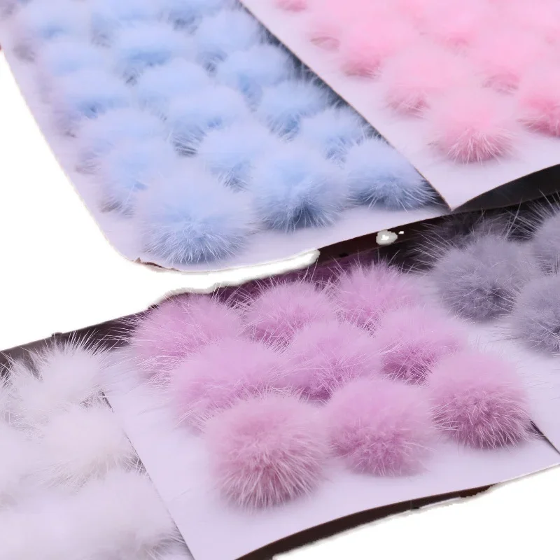 Mink Pompones Ball 25mm 30mm 35mm 40mm Pom Pom do szycia na dzianinowym breloczku do kluczy Szalik Buty Czapki DIY Biżuteria Rękodzieło Akcesoria