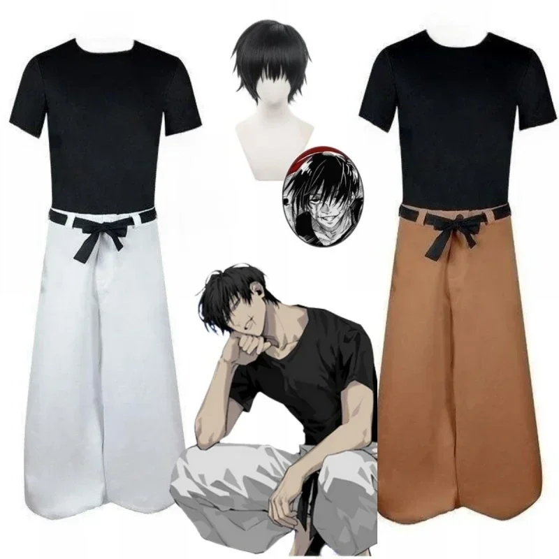 Jujutsu Kaisen Anime Cosplay Costume, Fantasia de adulto, Jujitsu, Toji Vestuário, Uniforme de Halloween, Shorts Set, Unisex